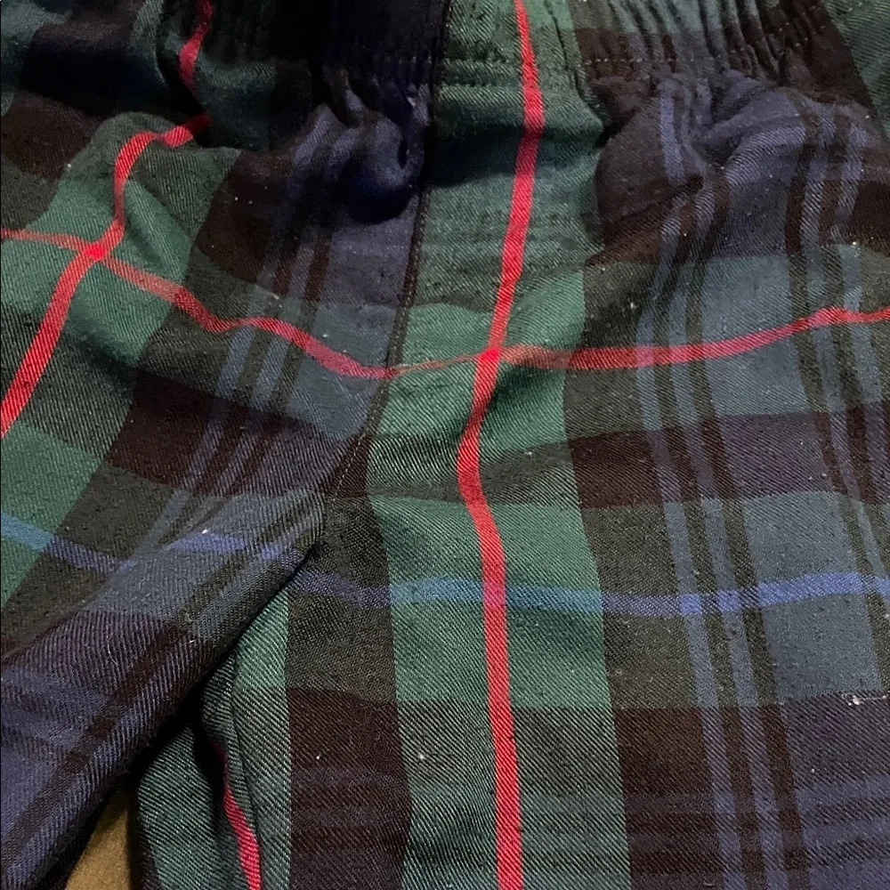 Old Navy Green and Blue Plaid Kids Pants Size 6-7